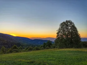Zalazak sunca iznad planina u okolini Sokobanje